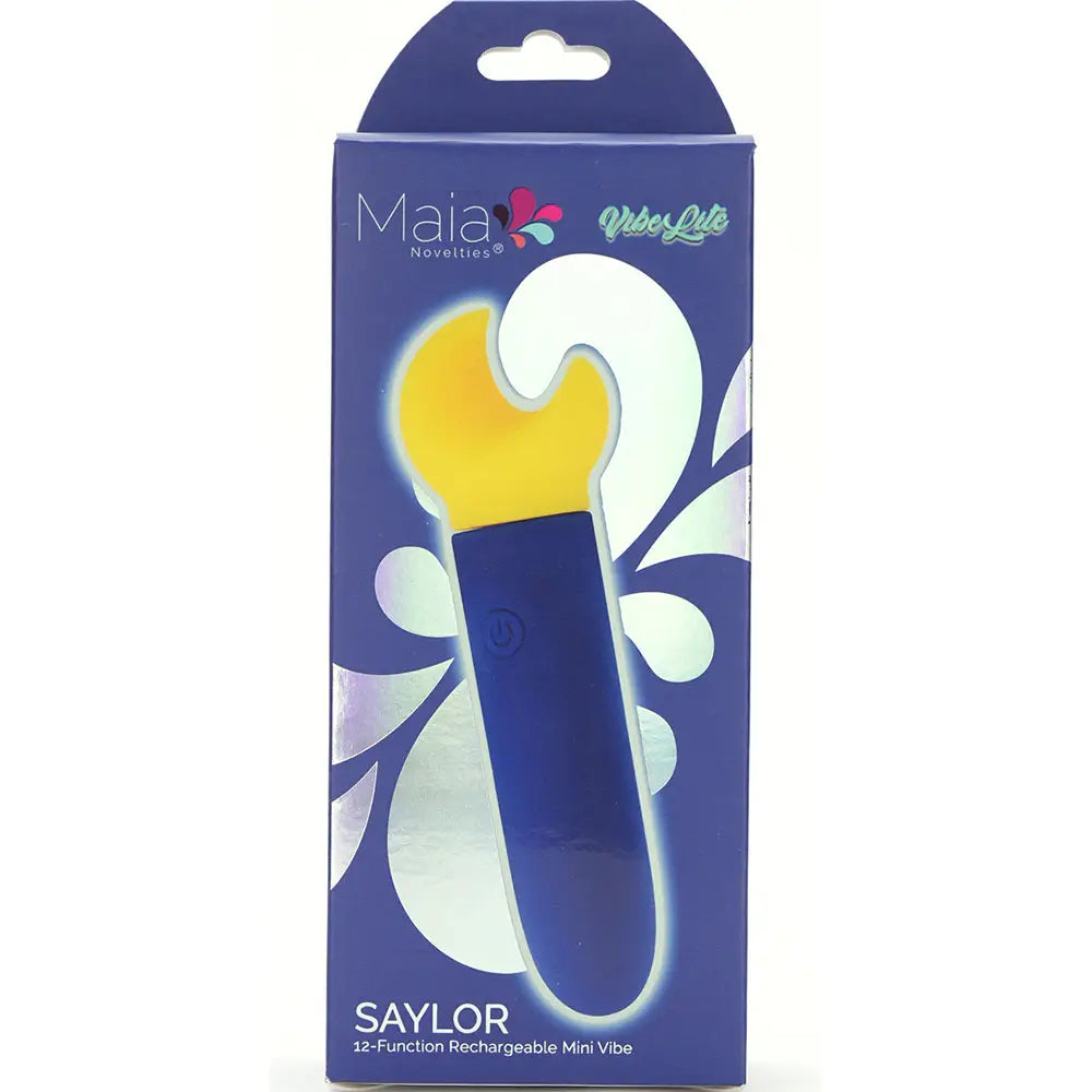 Maia Toys SAYLOR Rechargeable Mini Vibrator – 10 Functions Body-Safe Silicone Multicolor
