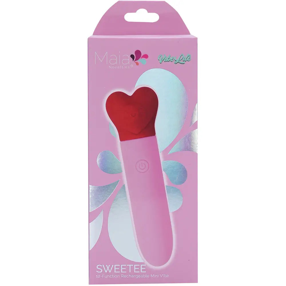 Maia Toys SWEETEE Rechargeable Mini Vibrator – 10 Functions Body-Safe Silicone Multicolor