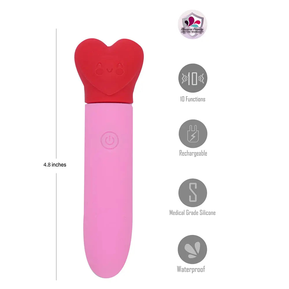 Maia Toys SWEETEE Rechargeable Mini Vibrator – 10 Functions Body-Safe Silicone Multicolor
