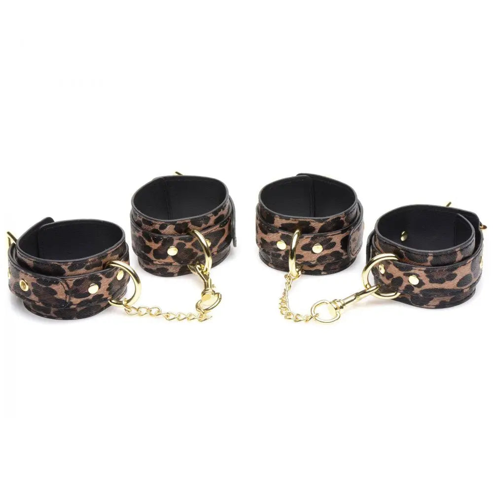 Master Series® 7 - Piece Leopard Print Bondage Set - Restraints