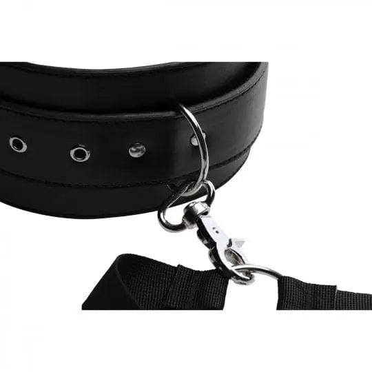 Master Series® Acquire Easy Access Thigh Harness With Wrist Cuffs - Black - Restraints