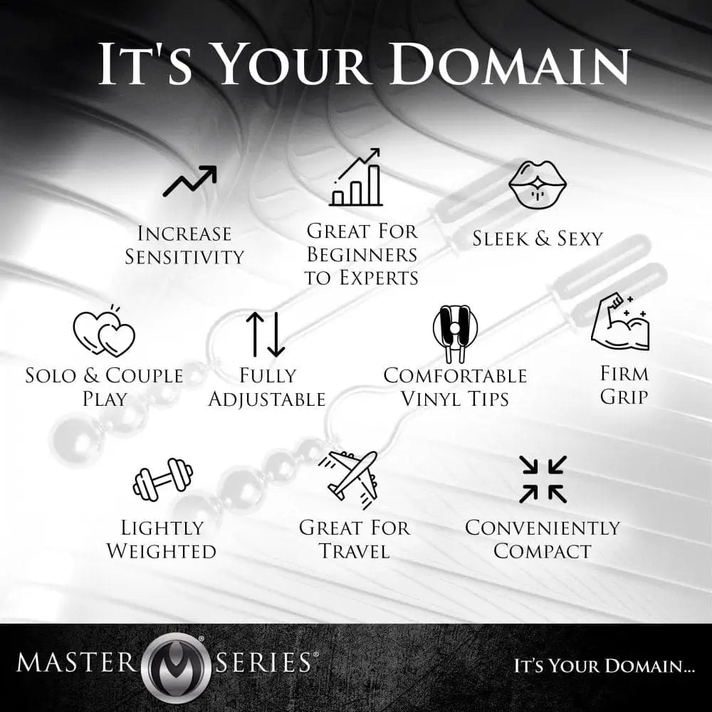 XR Brands® Master Series® Adorn Triple Bead Nipple Clamp Set - Rolik®