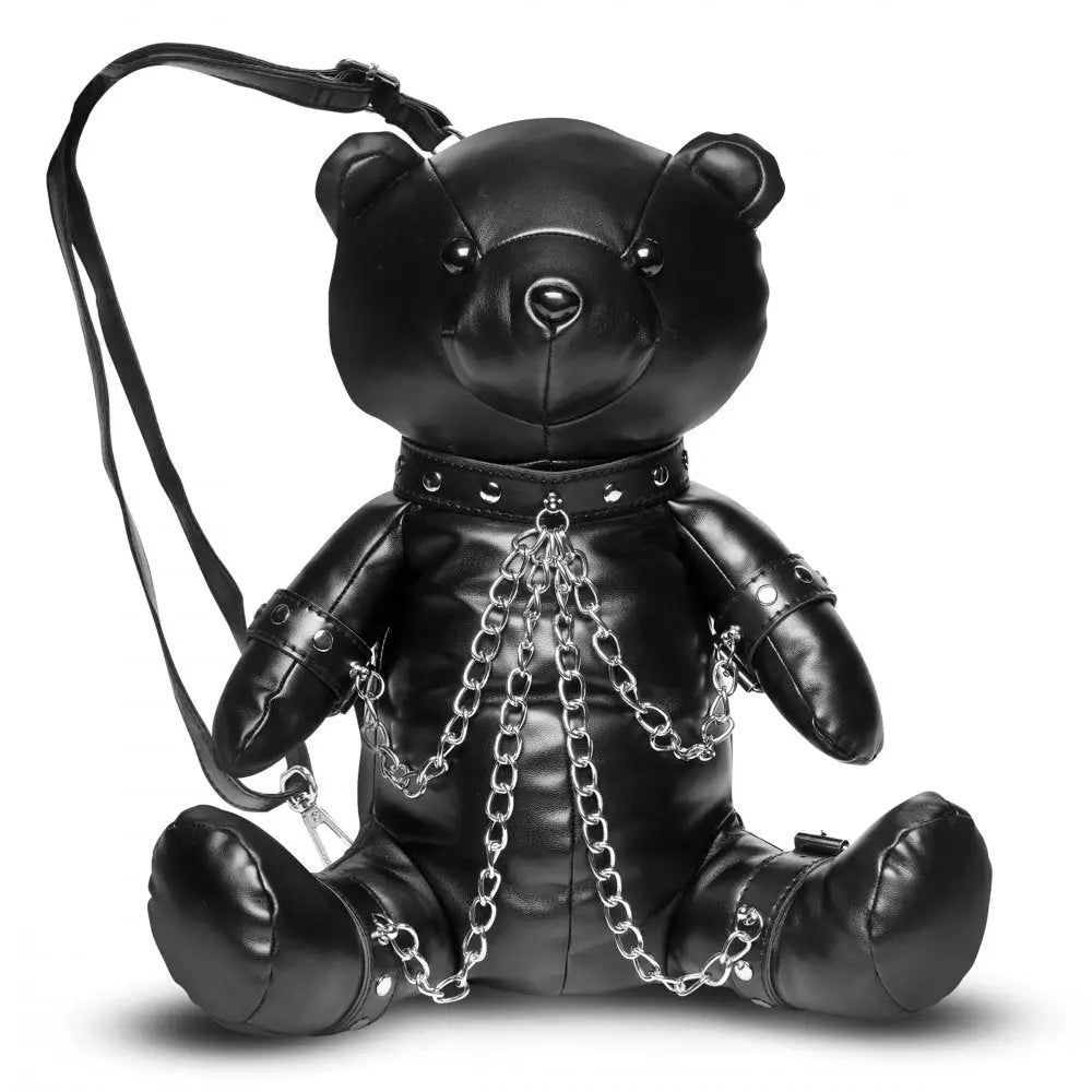 Master Series® BDSM Bear Backpack Black Plush