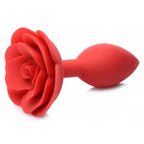 Master Series® Booty Bloom Silicone Rose Anal Plug - Large / Red - Butt
