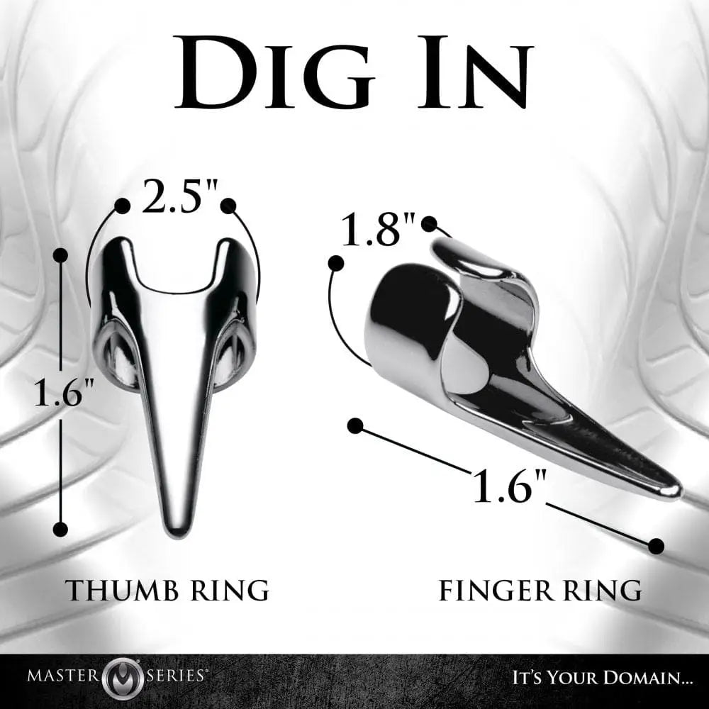 XR Brands® Master Series® Clawed 5-Piece Sensation Play Ring Set - Rolik®