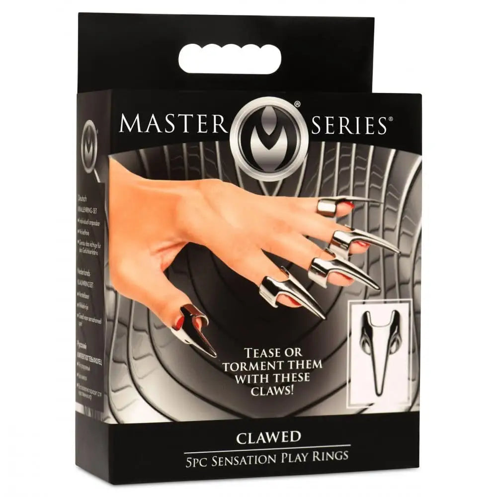 XR Brands® Master Series® Clawed 5-Piece Sensation Play Ring Set - Rolik®