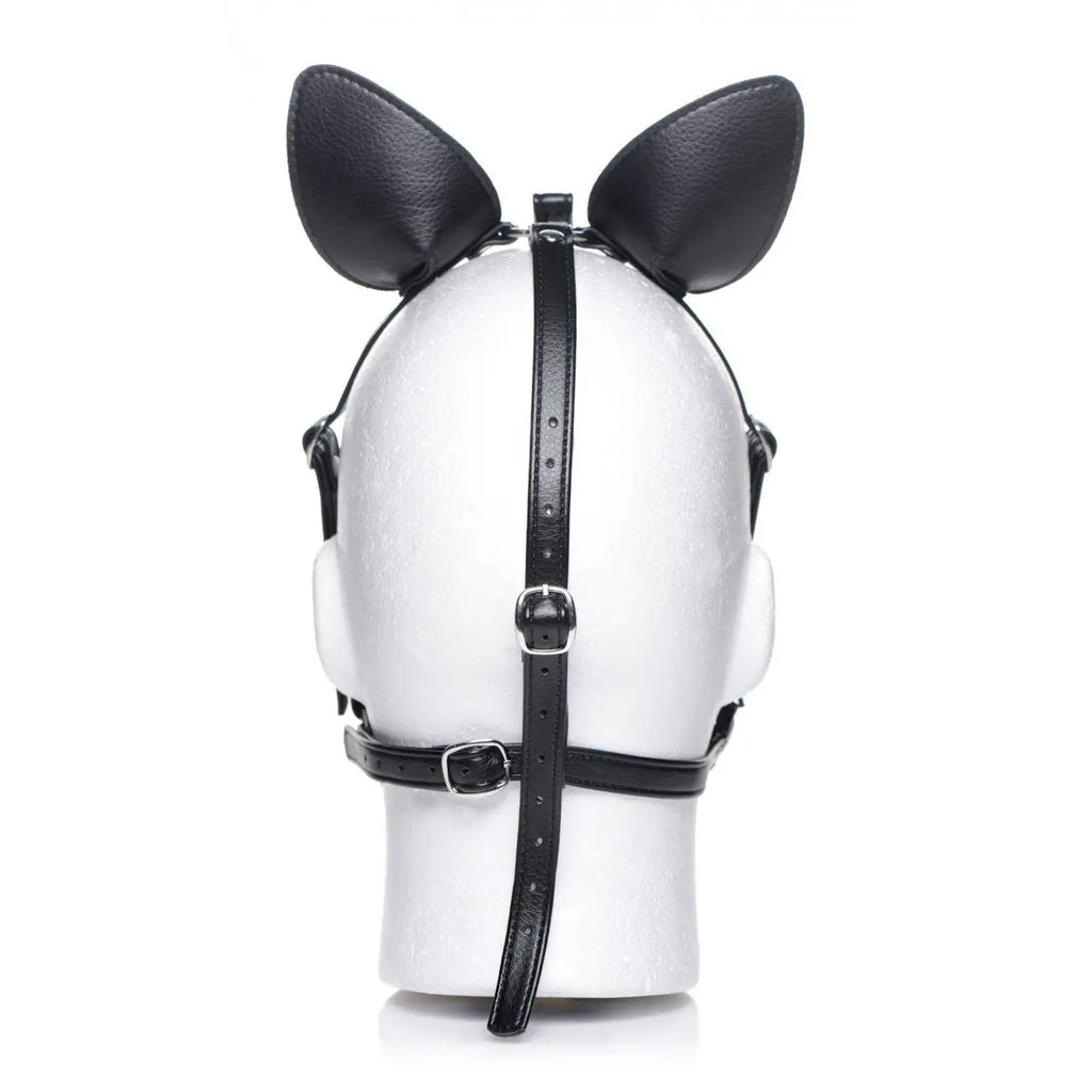 Master Series® Dark Horse Pony Head Harness With Silicone Bit - Black - Gags