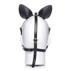Master Series® Dark Horse Pony Head Harness With Silicone Bit - Black - Gags
