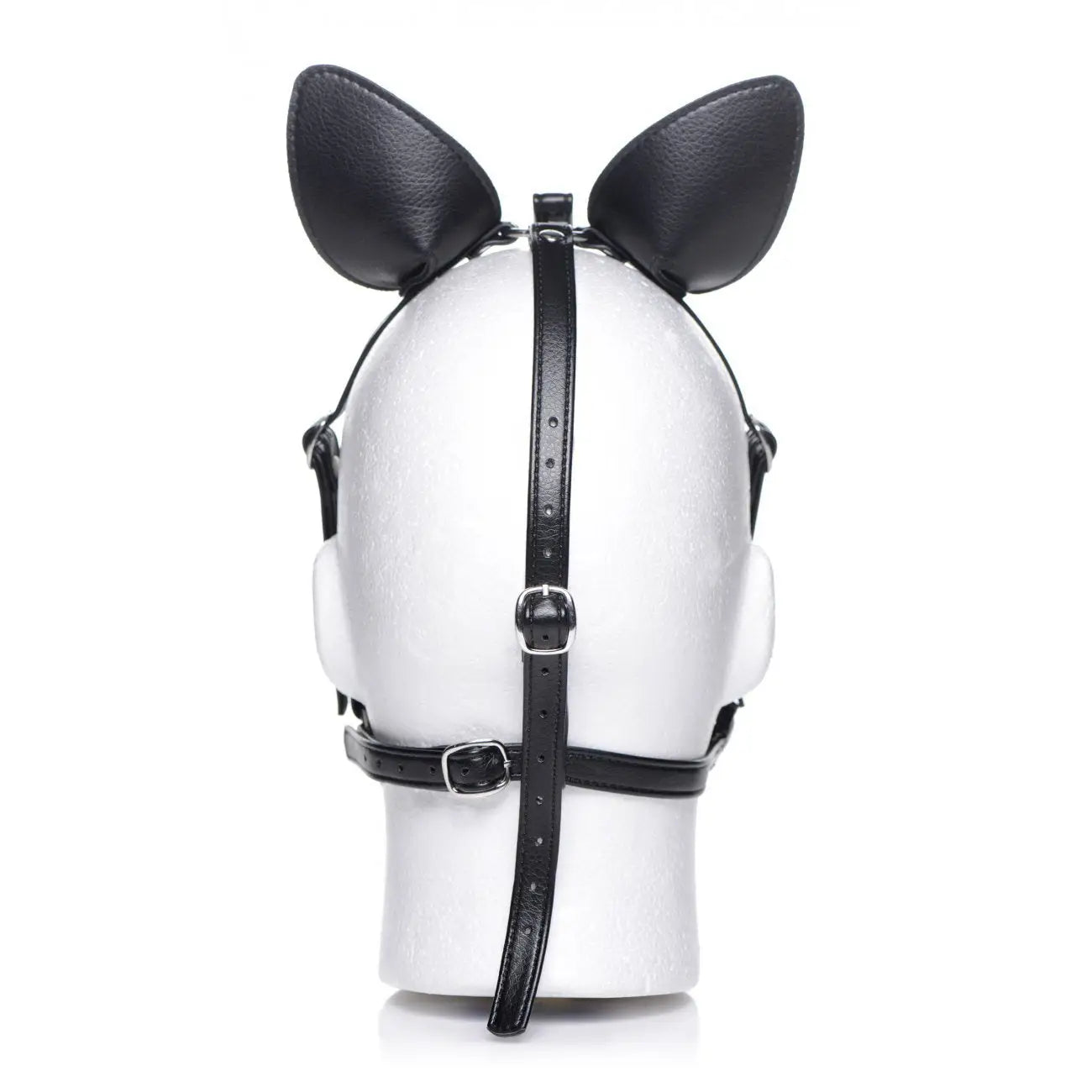 Master Series® Dark Horse Pony Head Harness With Silicone Bit - Black - Gags