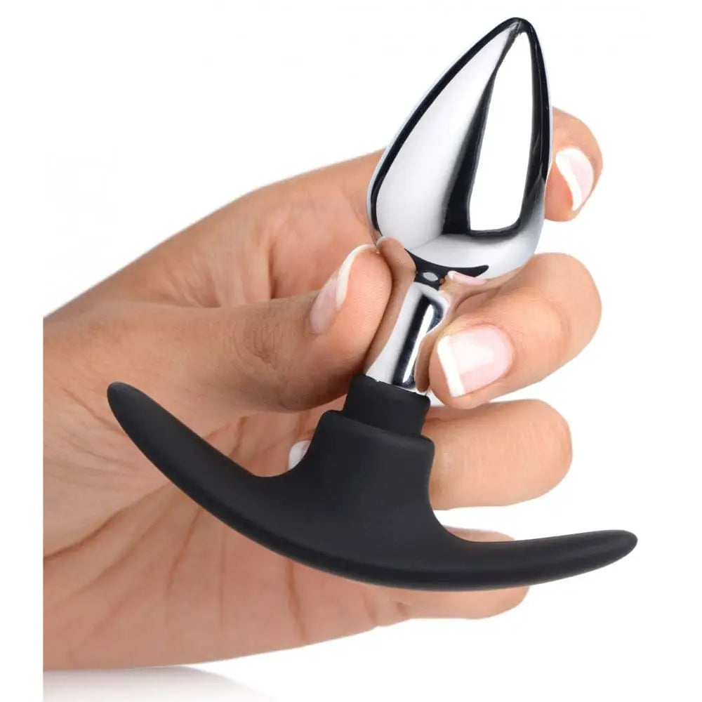 Master Series® Dark Invader Metal and Silicone Anal Plug - Rolik®