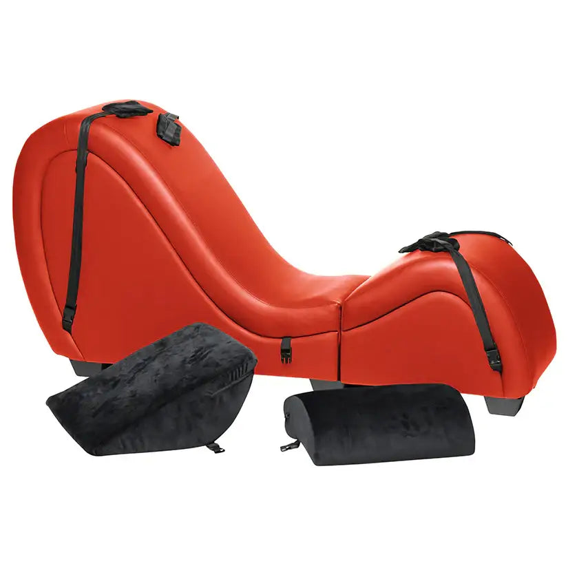 XR Brands® Master Series® Detachable Kinky Couch Sex Chaise with Love Pillows Red - Rolik®