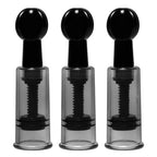 Master Series® Fusion Triple Suckers - Black - Nipple Clamps