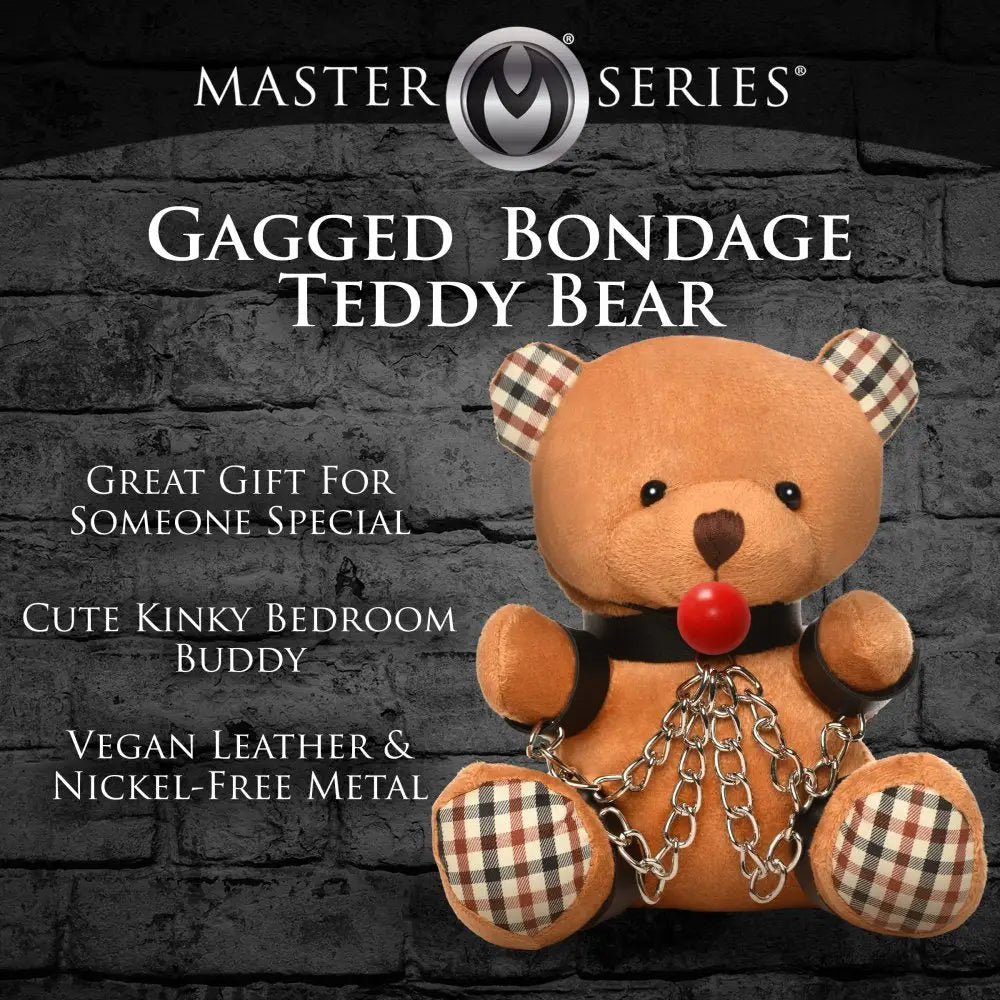 Master Series® Gagged Bondage Teddy Bear - Rolik®