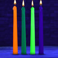 XR Brands® Master Series® Glow Wax UV Blacklight Reactive Drip Candles 4-Pack - Rolik®