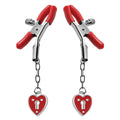 Master Series® Heart Padlock Nipple Clamps - Rolik®