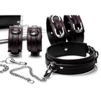 Master Series® Kinky Clutch Black Bondage Set with Carrying Case - Rolik®