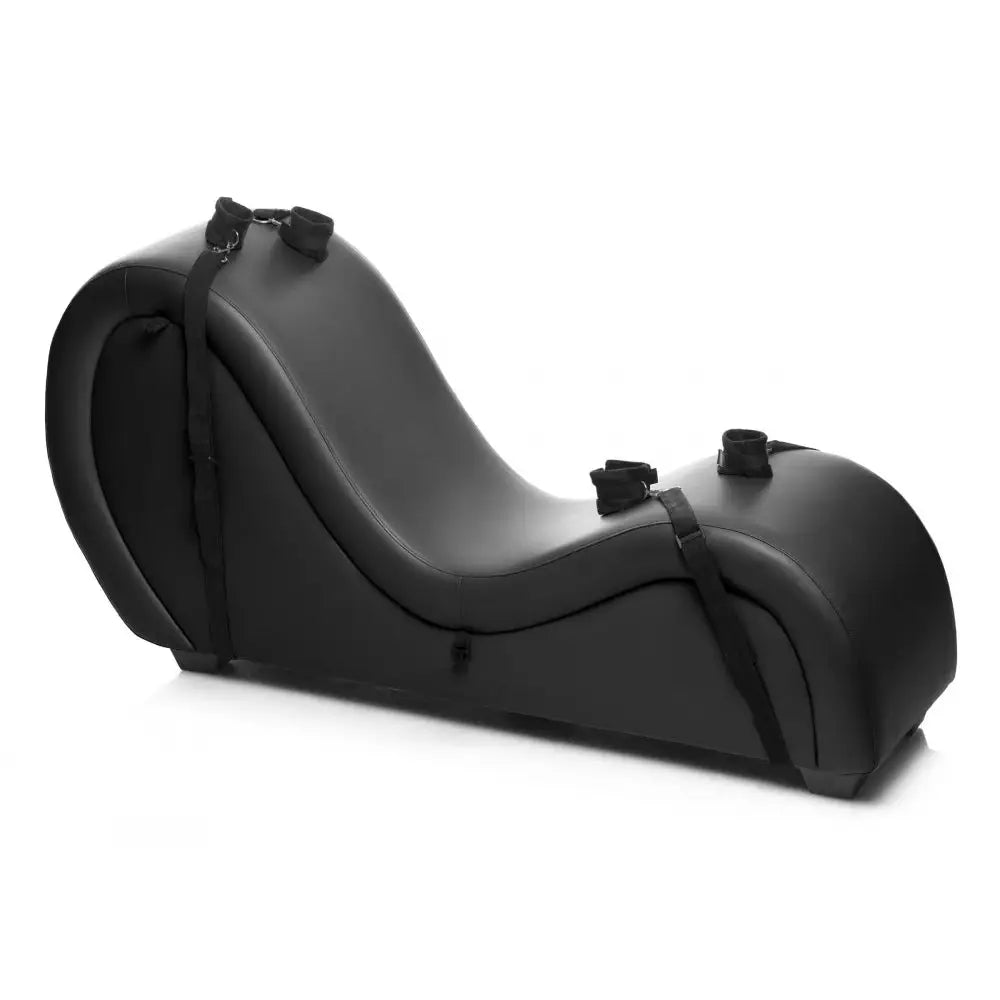 Master Series® Kinky Couch Sex Chaise Lounge with Love Pillows - Black - Furniture