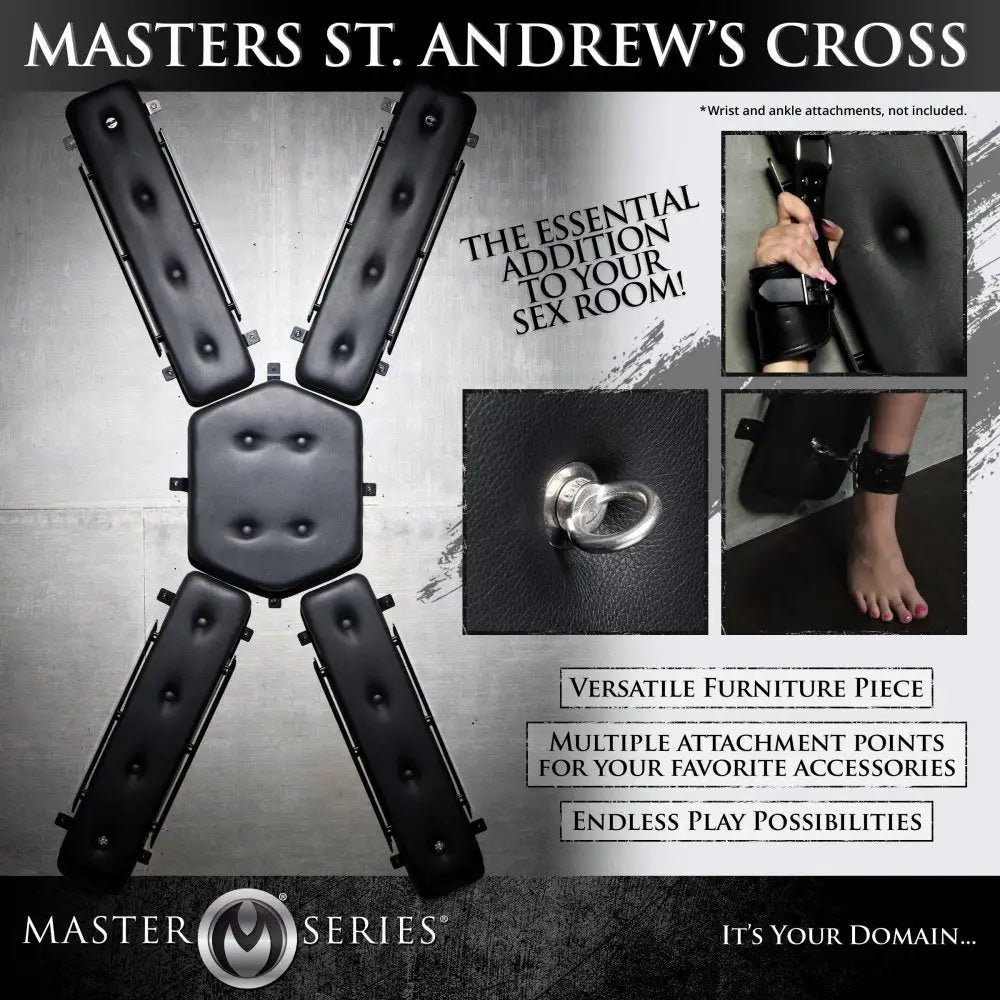 Master Series® Masters Wall - Mounted St. Andrew’s Cross - Black - Furniture