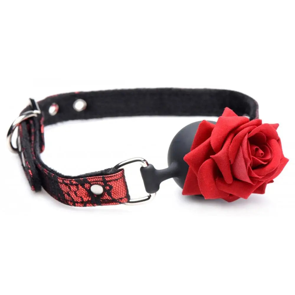 Master Series® Silicone Ball Gag with Rose - Rolik®