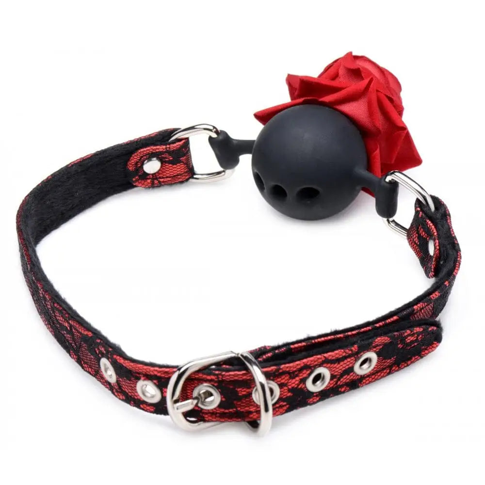 Master Series® Silicone Ball Gag with Rose - Rolik®