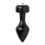 Master Series® Spade Petite Jewel Aluminum Anal Plug - Black - Butt