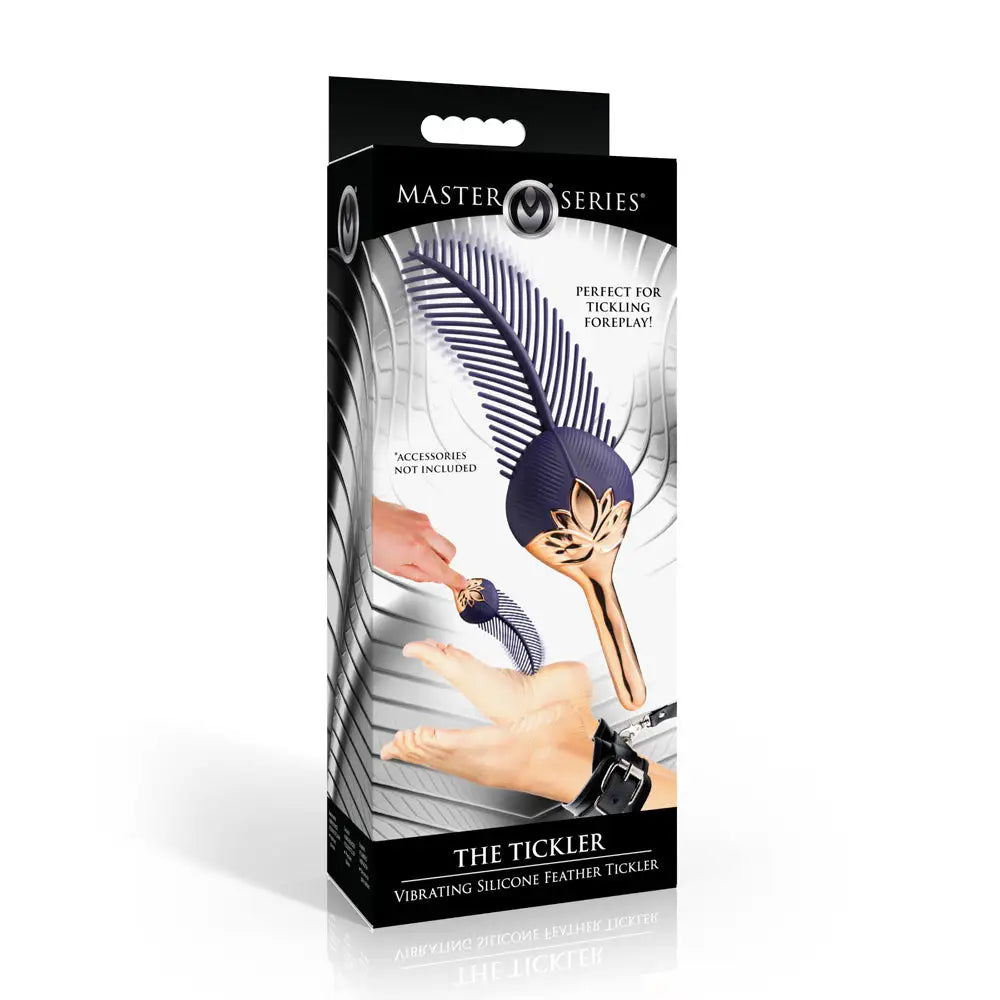 Master Series® The Tickler Vibrating Silicone Feather - Purple - Vibrator