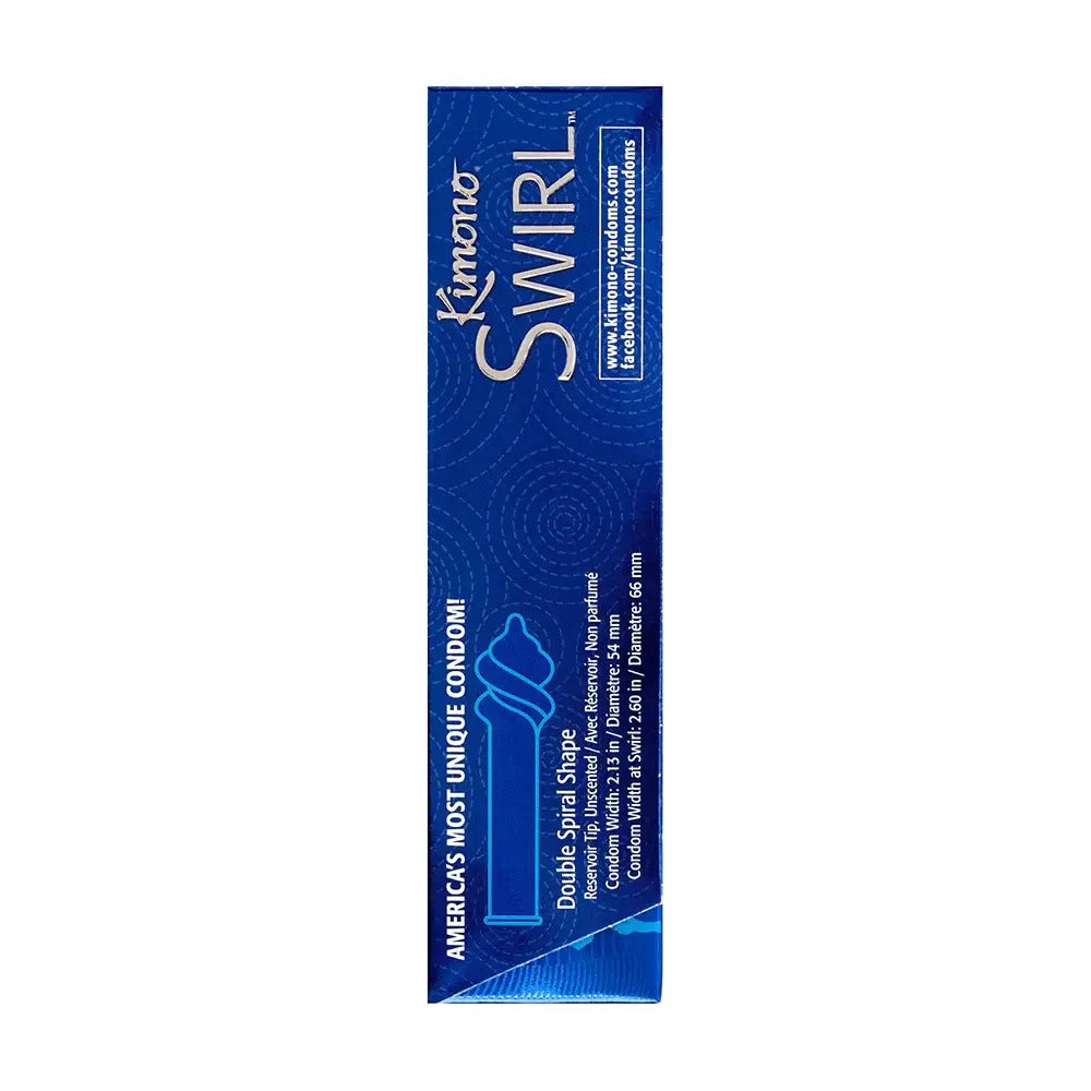 Kimono Swirl Condoms Double Helix Shaped 12-Pack Rolik®