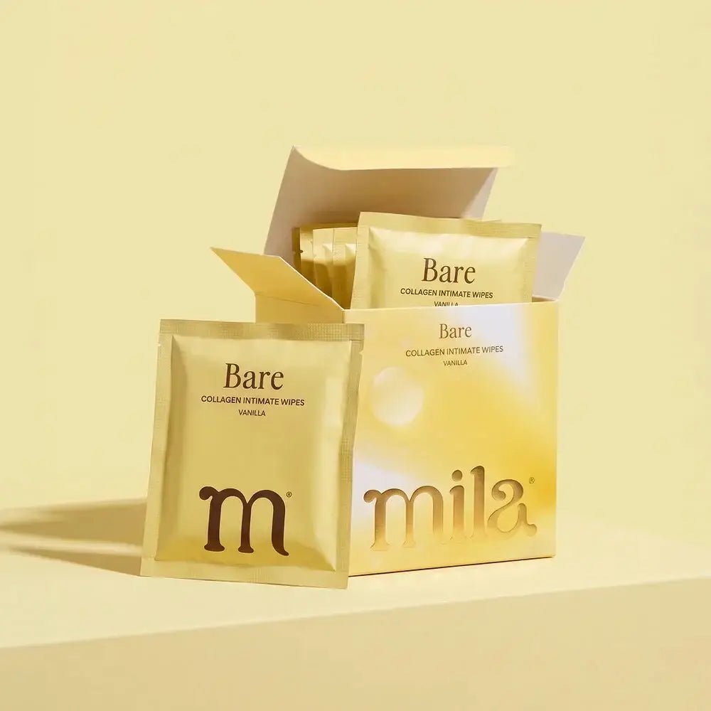 Mila Bare Vanilla Scented Collagen Intimate Wipes (30 Count) 1 Pack