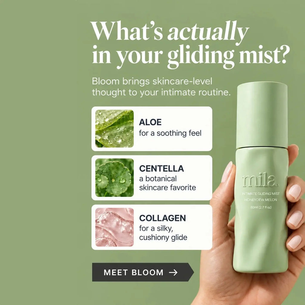 Mila Bloom Honeydew Melon Water-Based Intimate Gliding Mist 1 Bottle