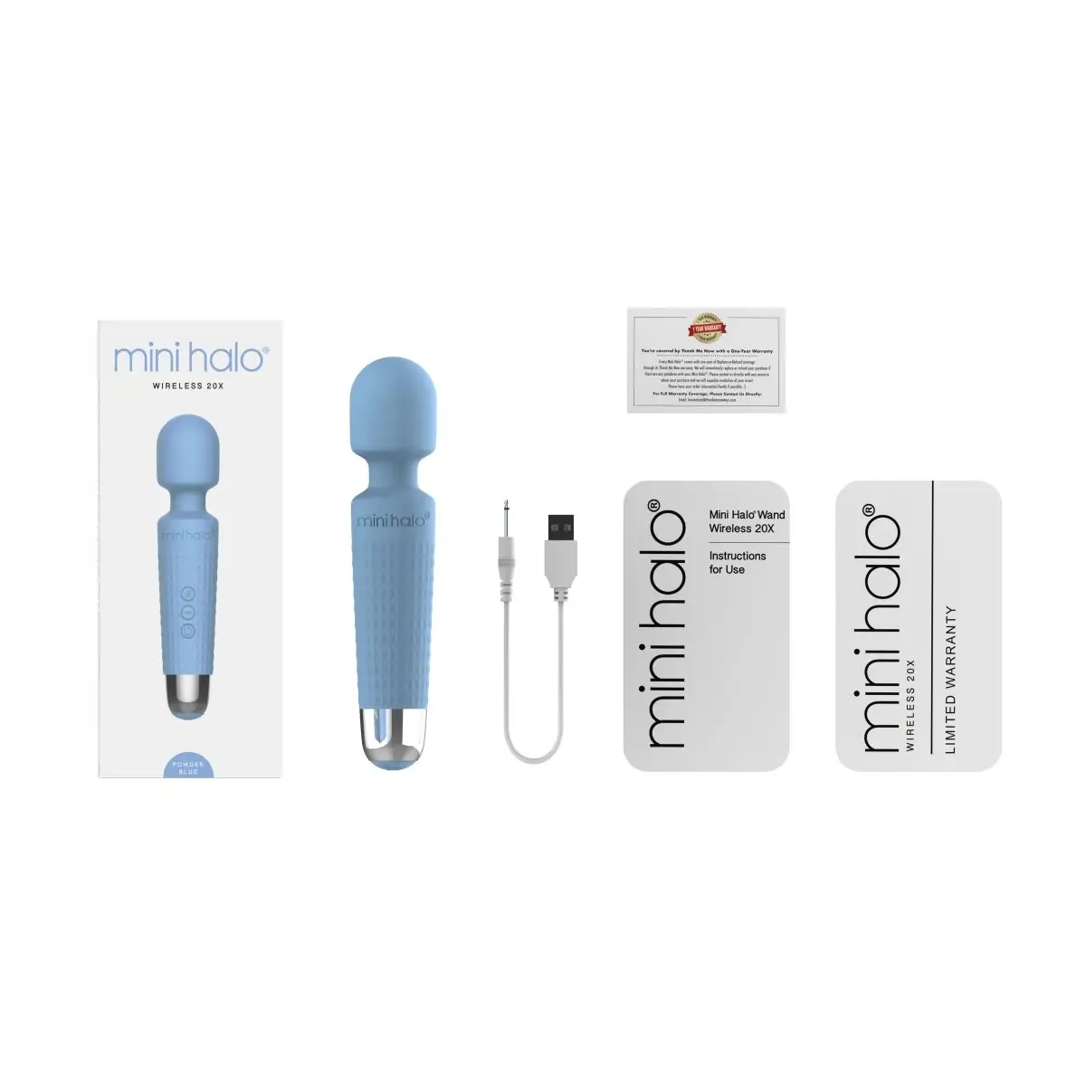 Mini Halo® Wireless 20x Wand Vibrator - Rolik®