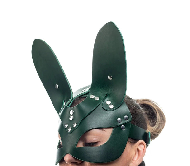 Lulexy Mona Leather Bunny Mask Green - Rolik®