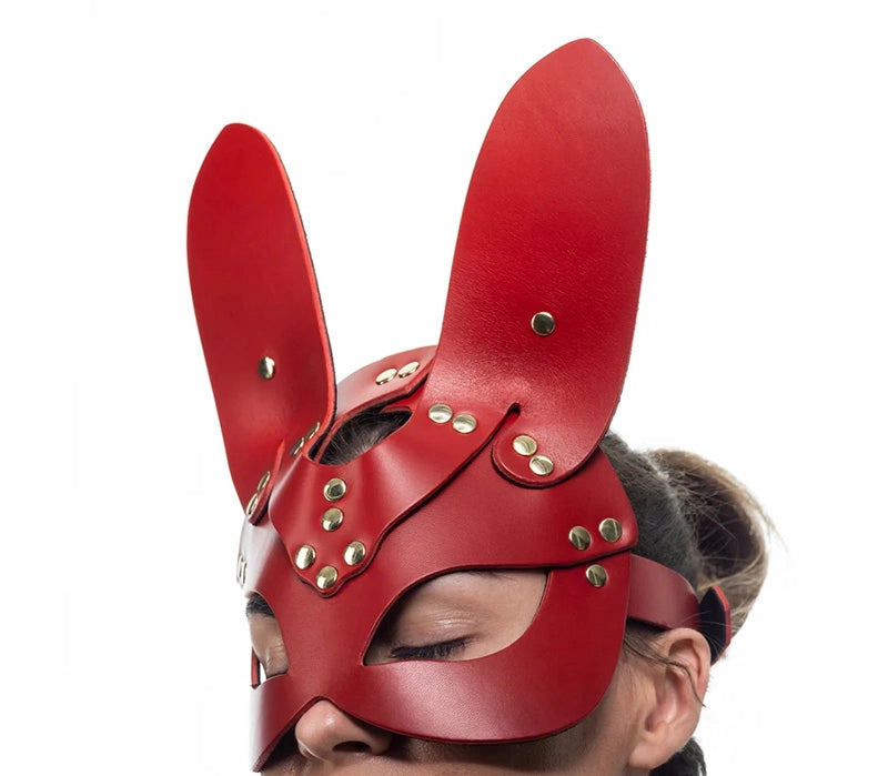 Lulexy Mona Leather Bunny Mask Red - Rolik®