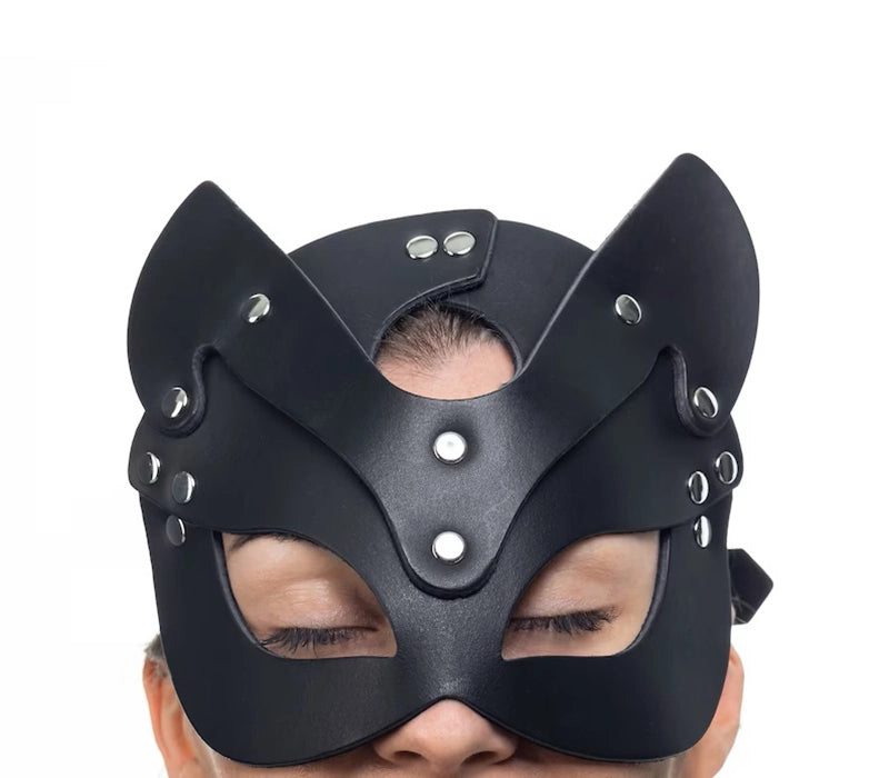 Lulexy Mona Leather Cat Mask Black - Rolik®
