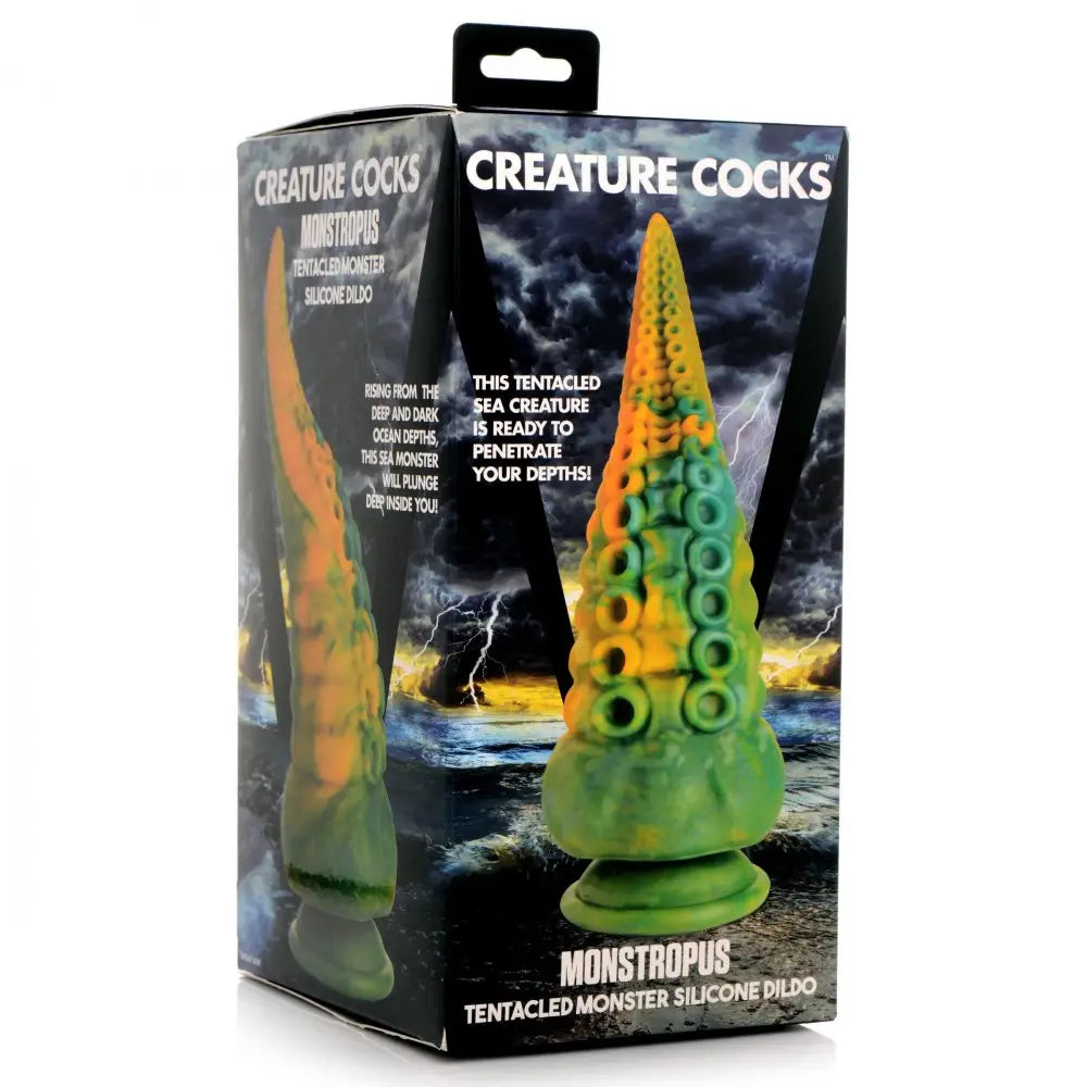 Monstropus Tentacled Monster Silicone Dildo - Green