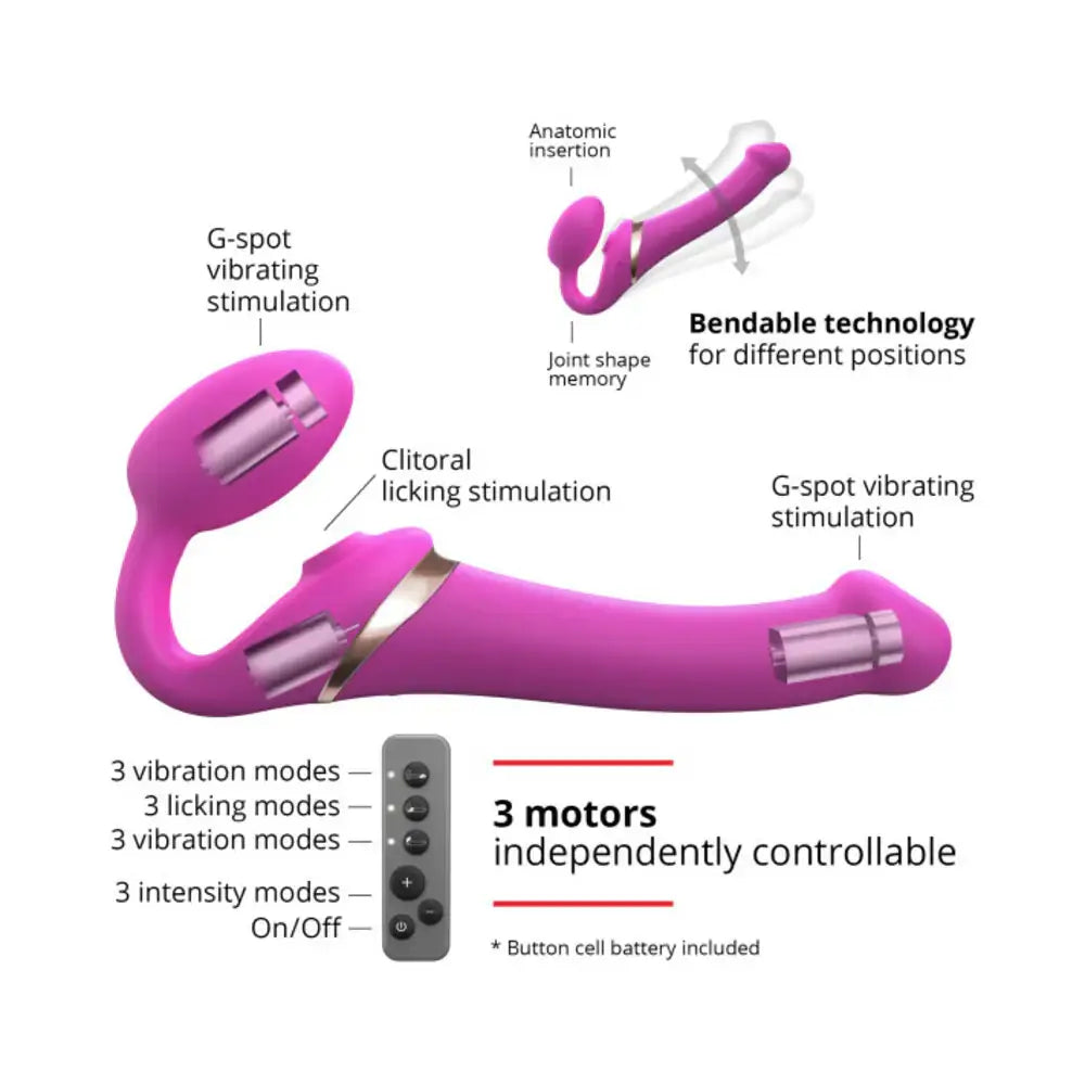 Multi Orgasm Bendable Strap - On Dildo