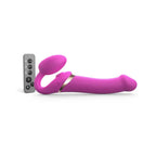 Multi Orgasm Bendable Strap - On Dildo - Fuchsia / Large