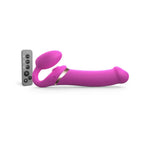 Multi Orgasm Bendable Strap - On Dildo - Fuchsia / XL