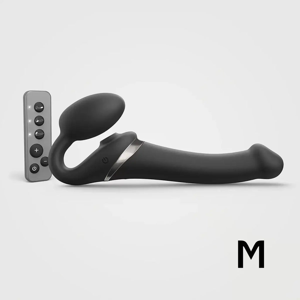 Multi Orgasm Bendable Strapless Strap On Black / Medium Dildo