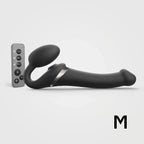 Multi Orgasm Bendable Strapless Strap On Black / Medium Dildo