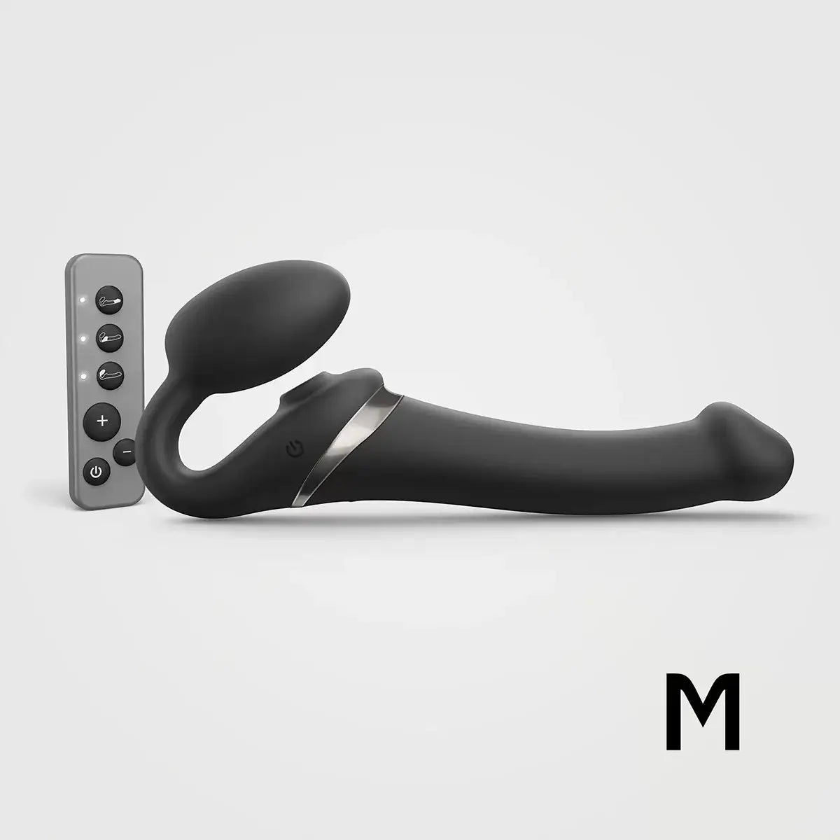 Multi Orgasm Bendable Strapless Strap On Black / Medium Dildo