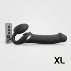 Multi Orgasm Bendable Strapless Strap On Black / XL Dildo