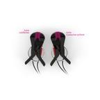 Mystim Barry Bite Bipolar eStim Nipple Clamps Black