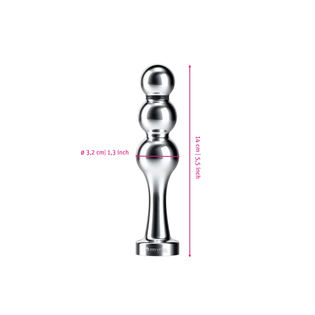 Mystim Bold Boris E-Stim Ball Dildo | Aluminum | Vaginal & Anal