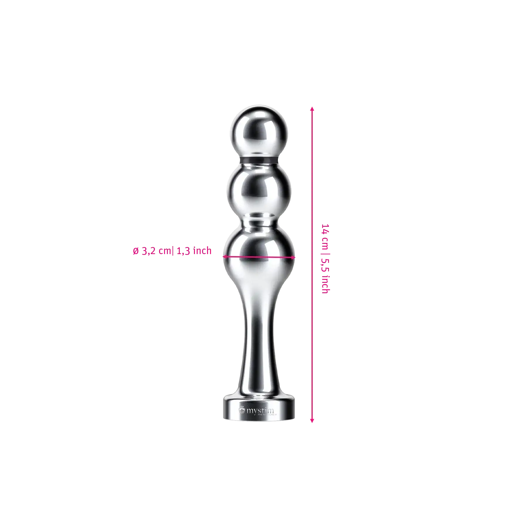 Mystim Bold Boris E-Stim Ball Dildo | Aluminum | Vaginal & Anal