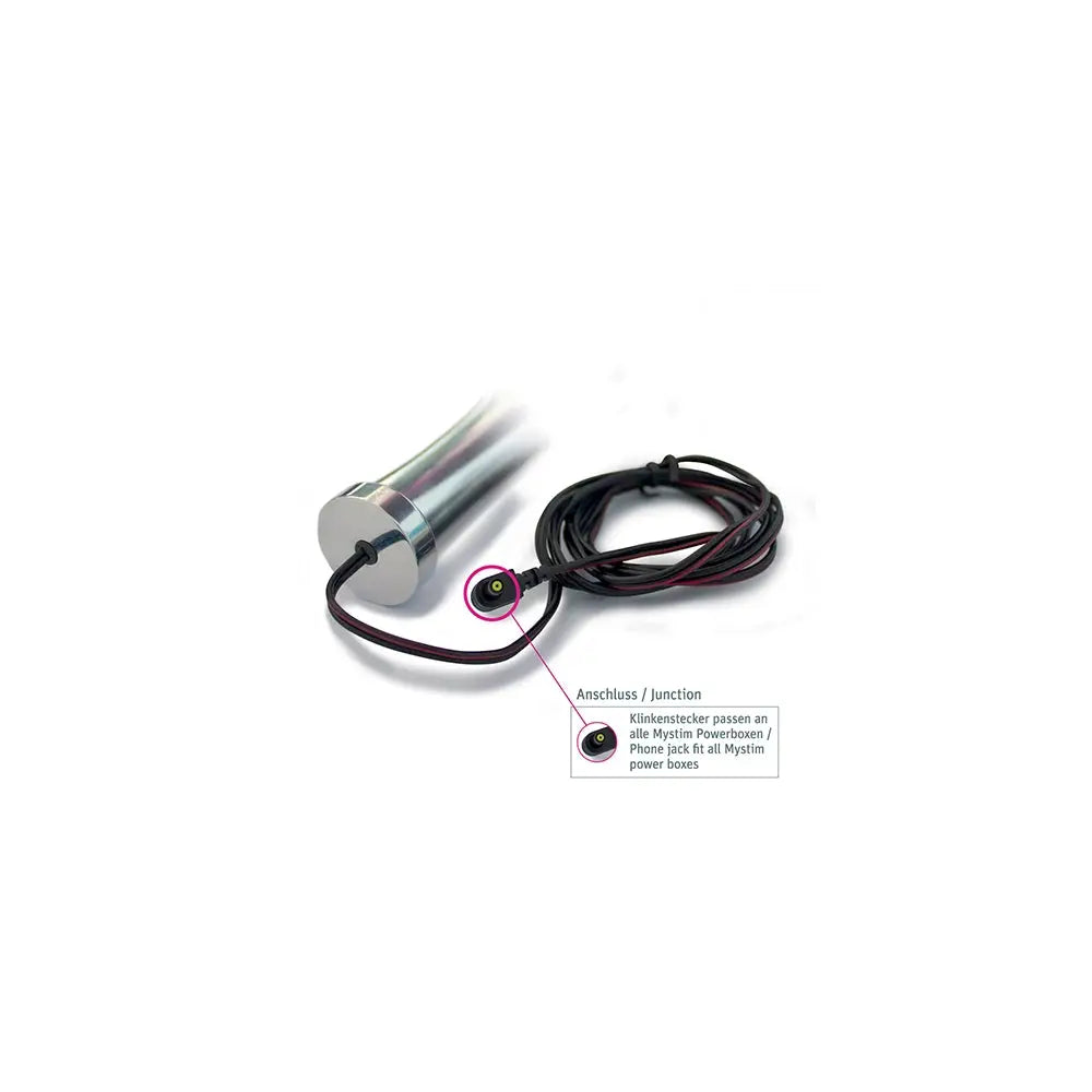 Mystim Glossy Glen eStim Aluminum Dildo Silver