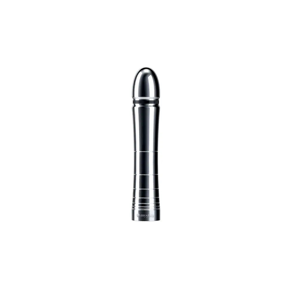 Mystim Glossy Glen eStim Aluminum Dildo Silver