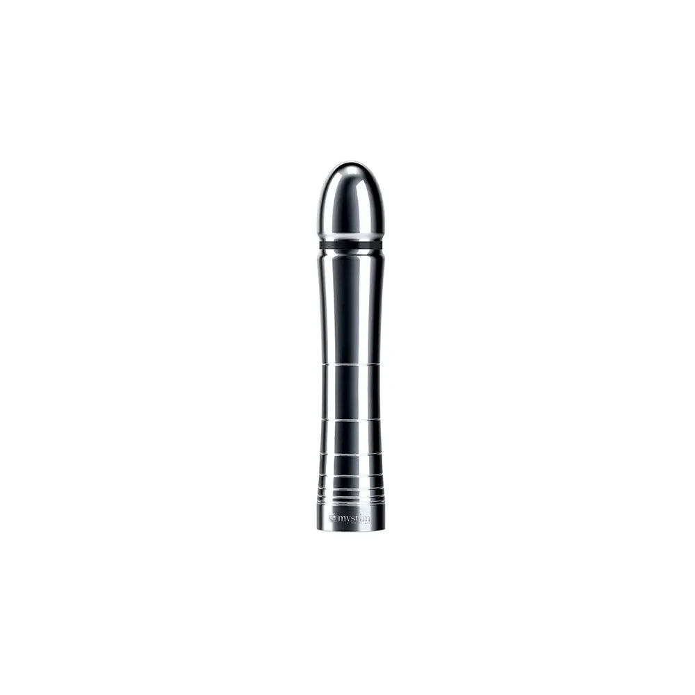 Mystim Glossy Glen eStim Aluminum Dildo Silver