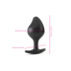 Mystim Rocking Vibes E-Stim Vibrating Remote Butt Plug Black