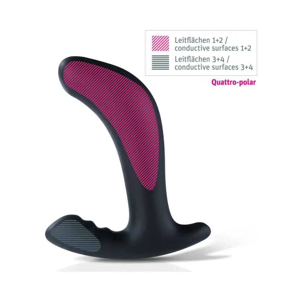 Mystim Twisting Tom Prostate Stimulator with E - Stim - Black - Electrostim
