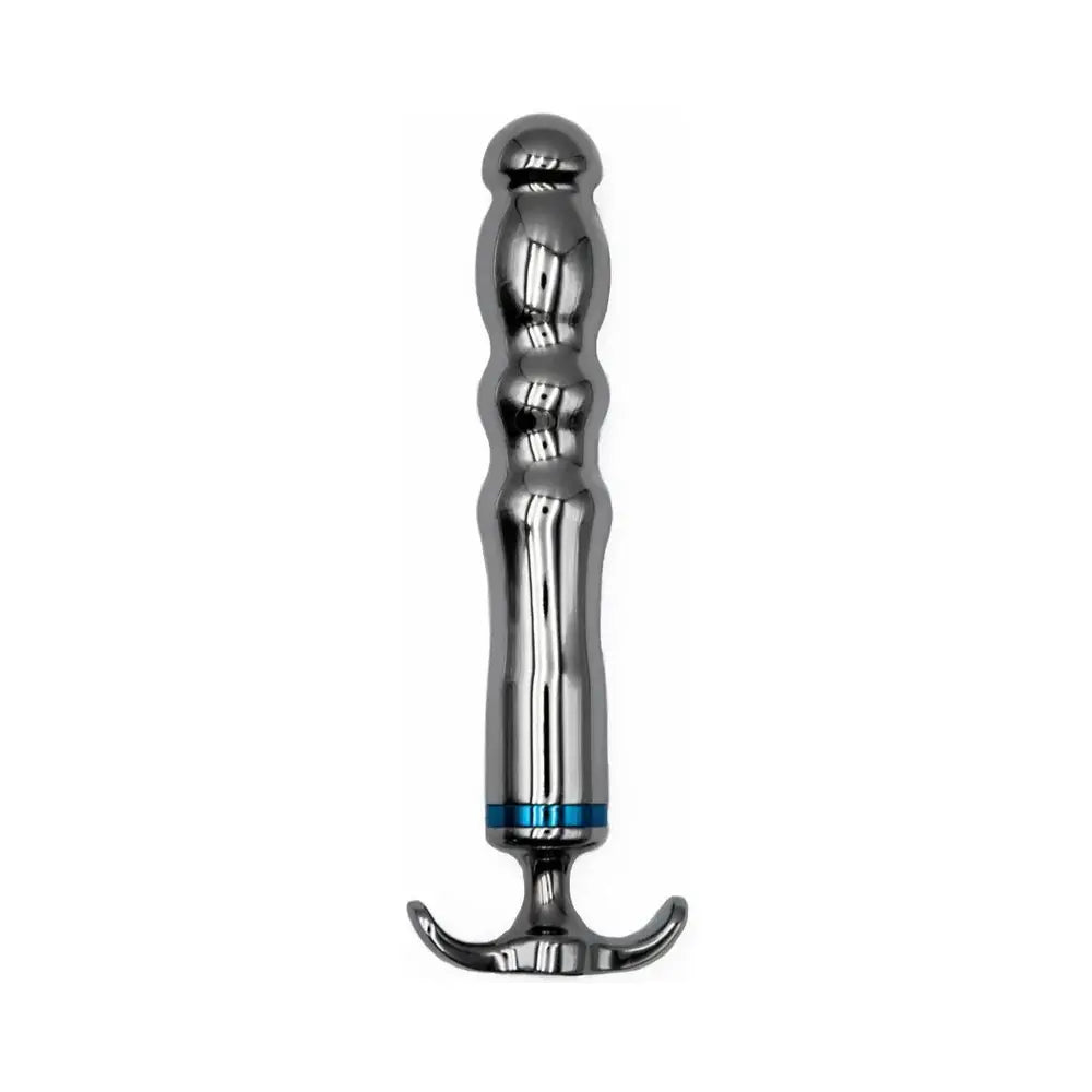 Silver Hidden Treasure Ribbed Metal Vibrator